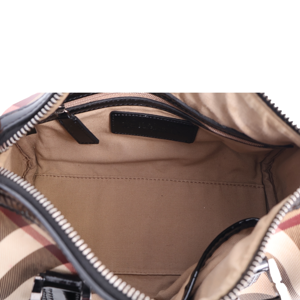 BURBERRY Nova Check Boston Bag Beige/Black | Luxity