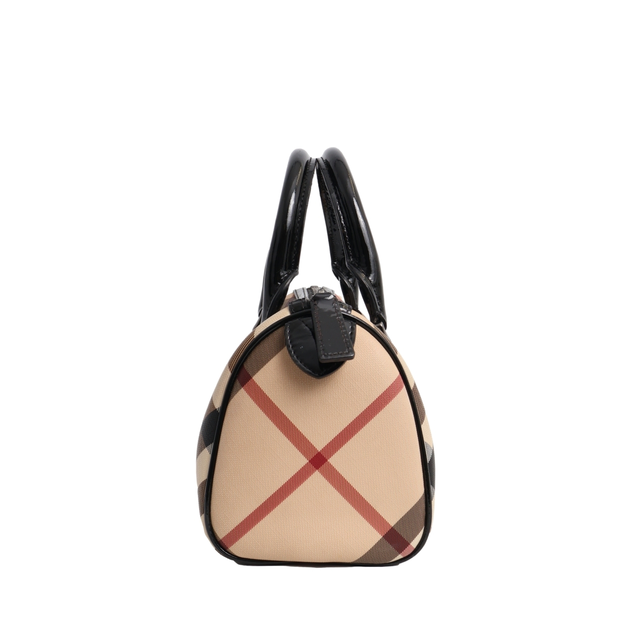 BURBERRY Nova Check Boston Bag Beige/Black | Luxity
