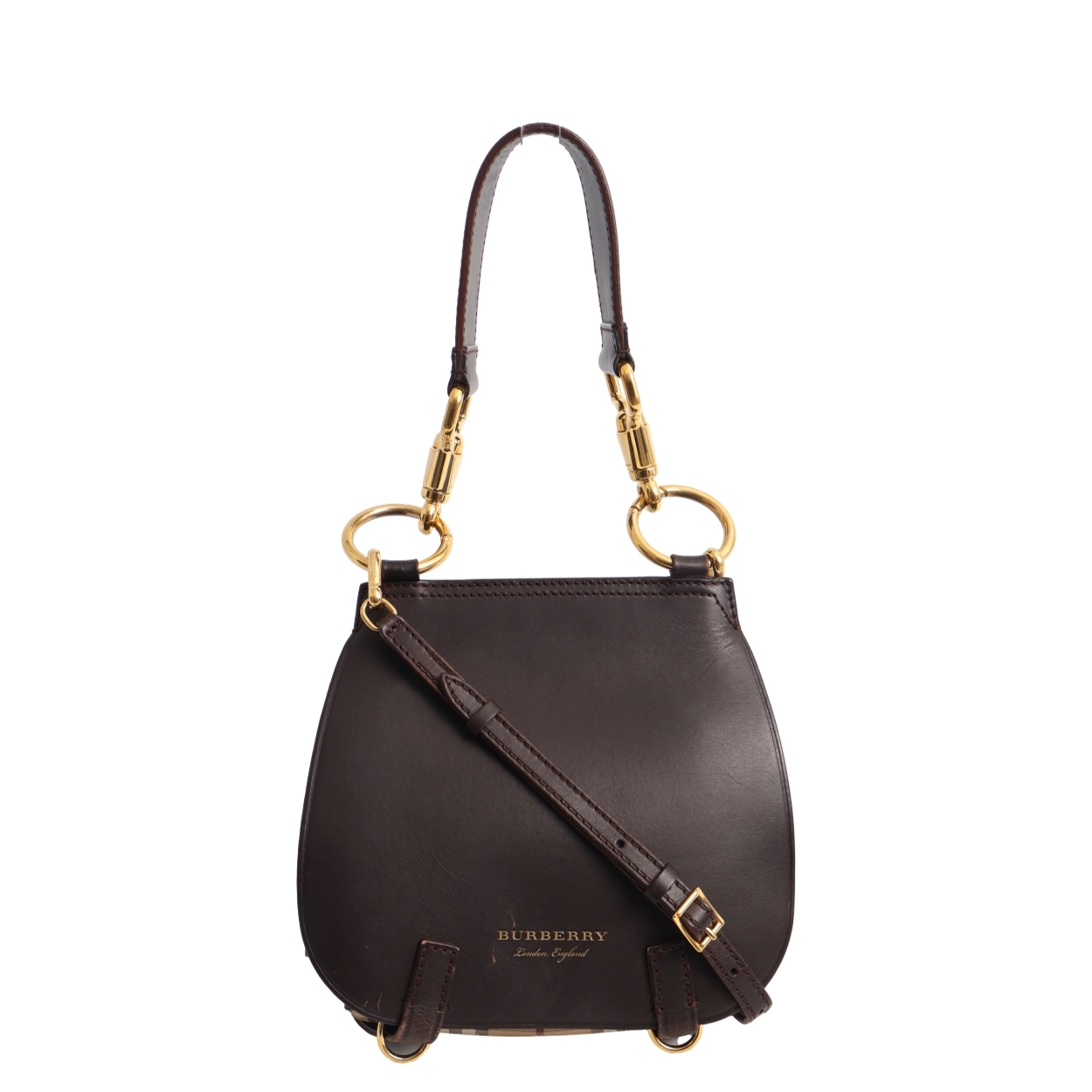 Haymarket Check Bridle Saddle Bag Brown