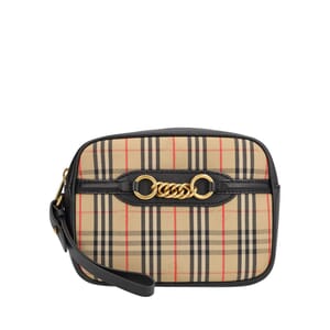 Check/Leather 1983 Link Belt Bag Beige/Black