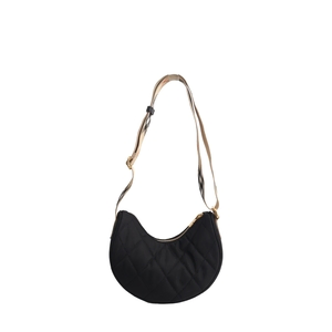 Nylon Horseshoe Crossbody Bag Black, view 3