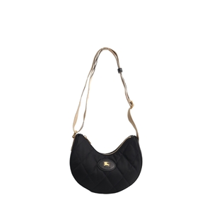Nylon Horseshoe Crossbody Bag Black