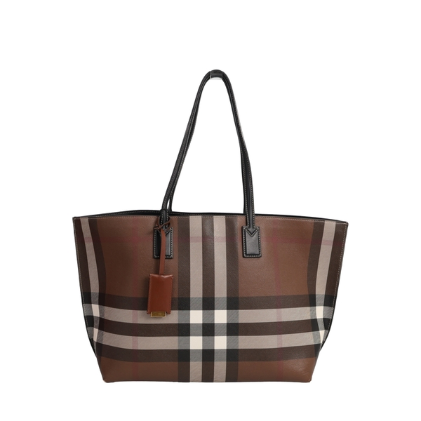 Check Medium Tote Dark Birch Brown