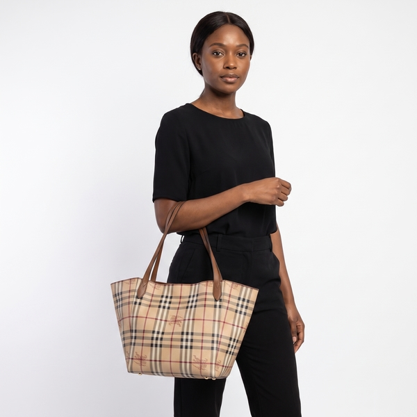 Haymarket Check Canter Tote Beige