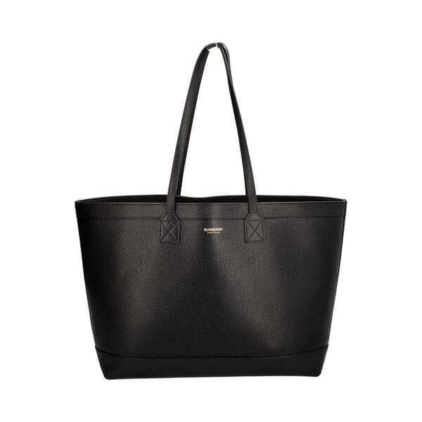 Leather London Medium Tote Black