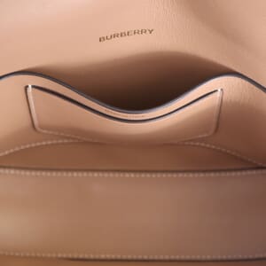 Glazed Leather Check Small Olympia Shoulder Bag Camel/Black, view 7