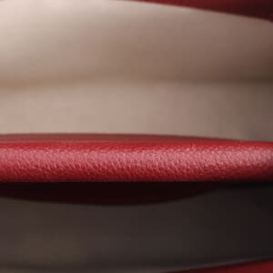 Leather Mini Title Tote Burgundy, view 8