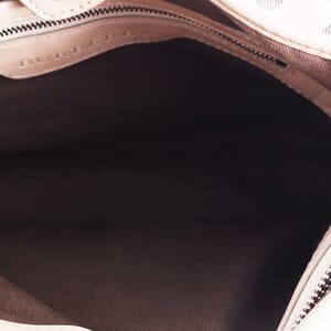 Coated Canvas Check Small Northfield Tote Beige, view 8