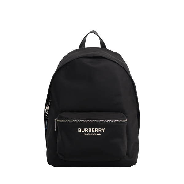 Nylon Logo Backpack Black
