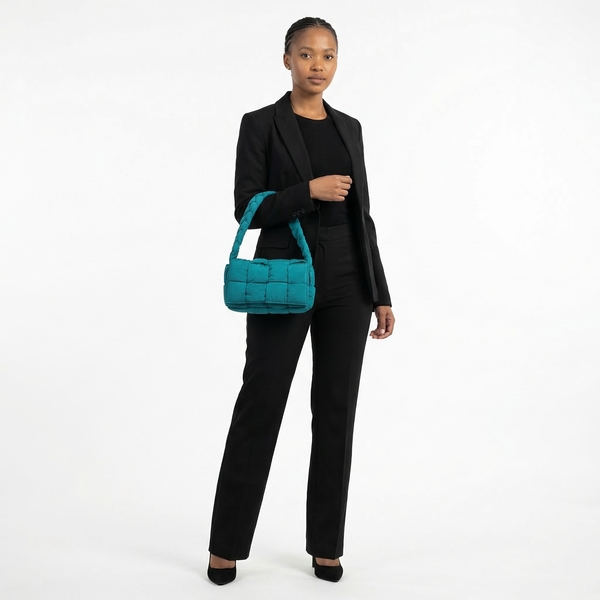 Nylon Padded Tech Cassette Belt Bag Blue