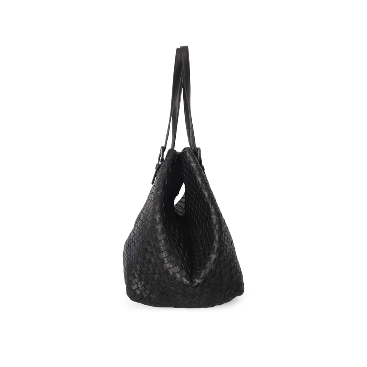 BOTTEGA VENETA Nappa Intrecciato Medium Cesta Tote Black | Luxity