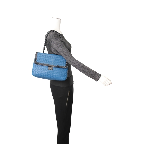 Intrecciato Olimpia Bag Blue/Black