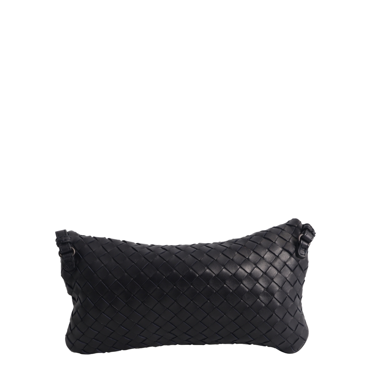 BOTTEGA VENETA Intrecciato Mini Flap Shoulder Bag Navy | Luxity