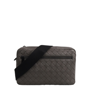 Intrecciato Crossbody Bag Grey/Black