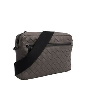 Intrecciato Crossbody Bag Grey/Black, view 2