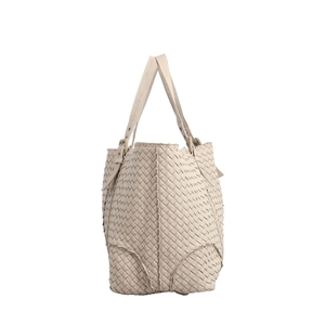 Intrecciato Large Hobo Off White, view 5