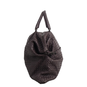 Intrecciato Convertible Large Tote Purple, view 6