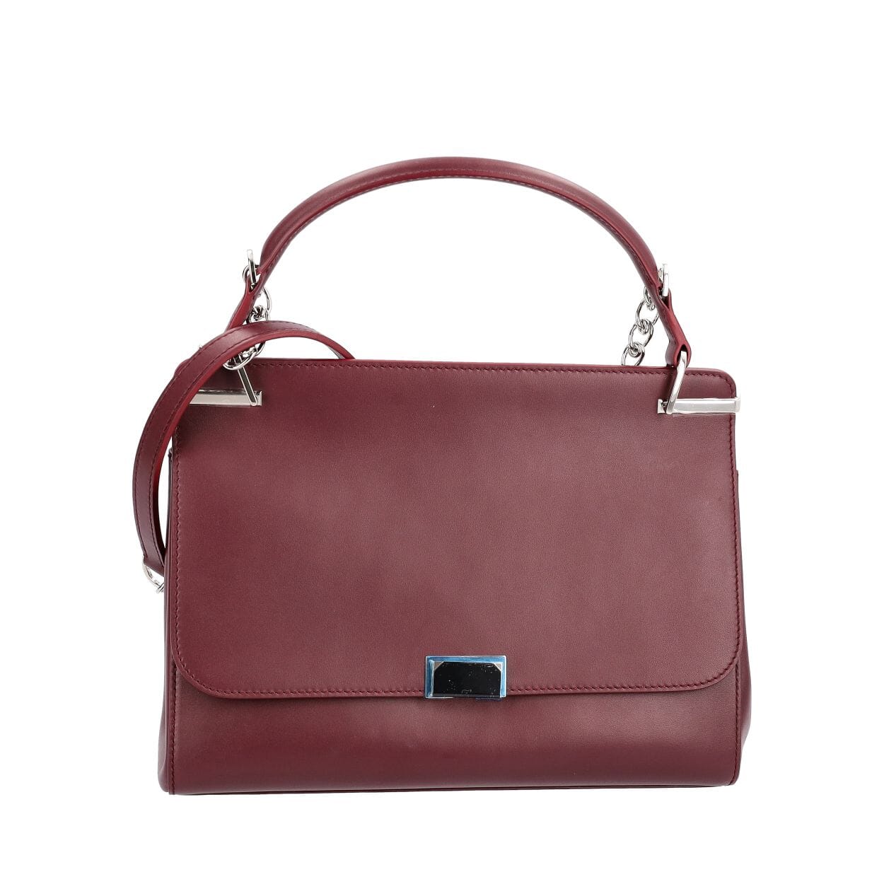 CARTIER Leather Jeanne Toissant Bag Burgundy | Luxity