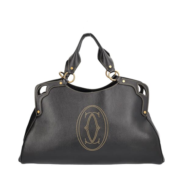 Leather Large Marcello Bag Black