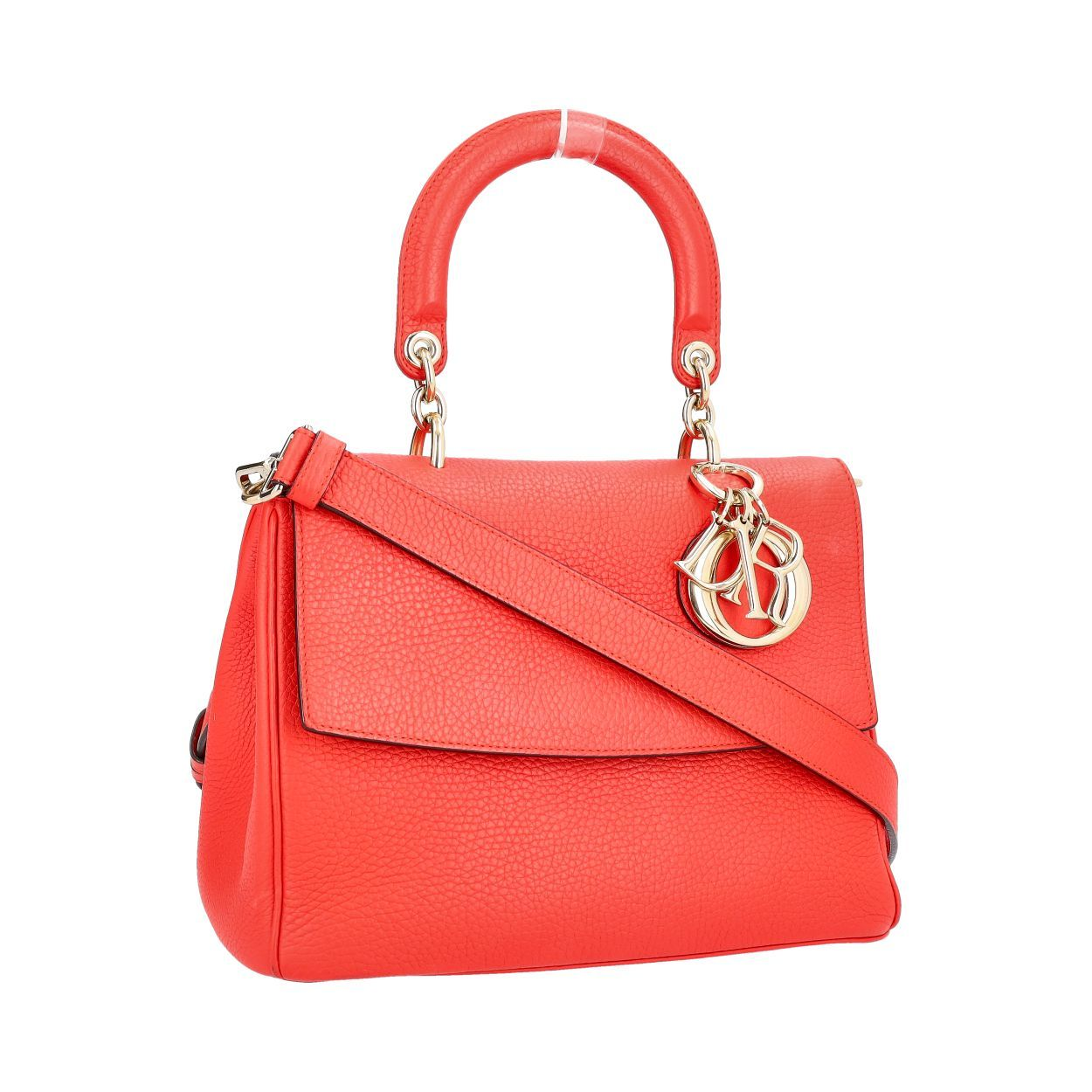 CHRISTIAN DIOR Leather Be Dior Flap Bag Red | Luxity