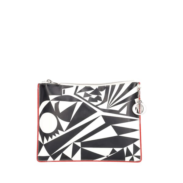 x MATTHEW PORTER Leather Pouch Black/White