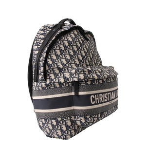 CHRISTIAN DIOR Oblique Jacquard DiorTravel Backpack Blue | Luxity