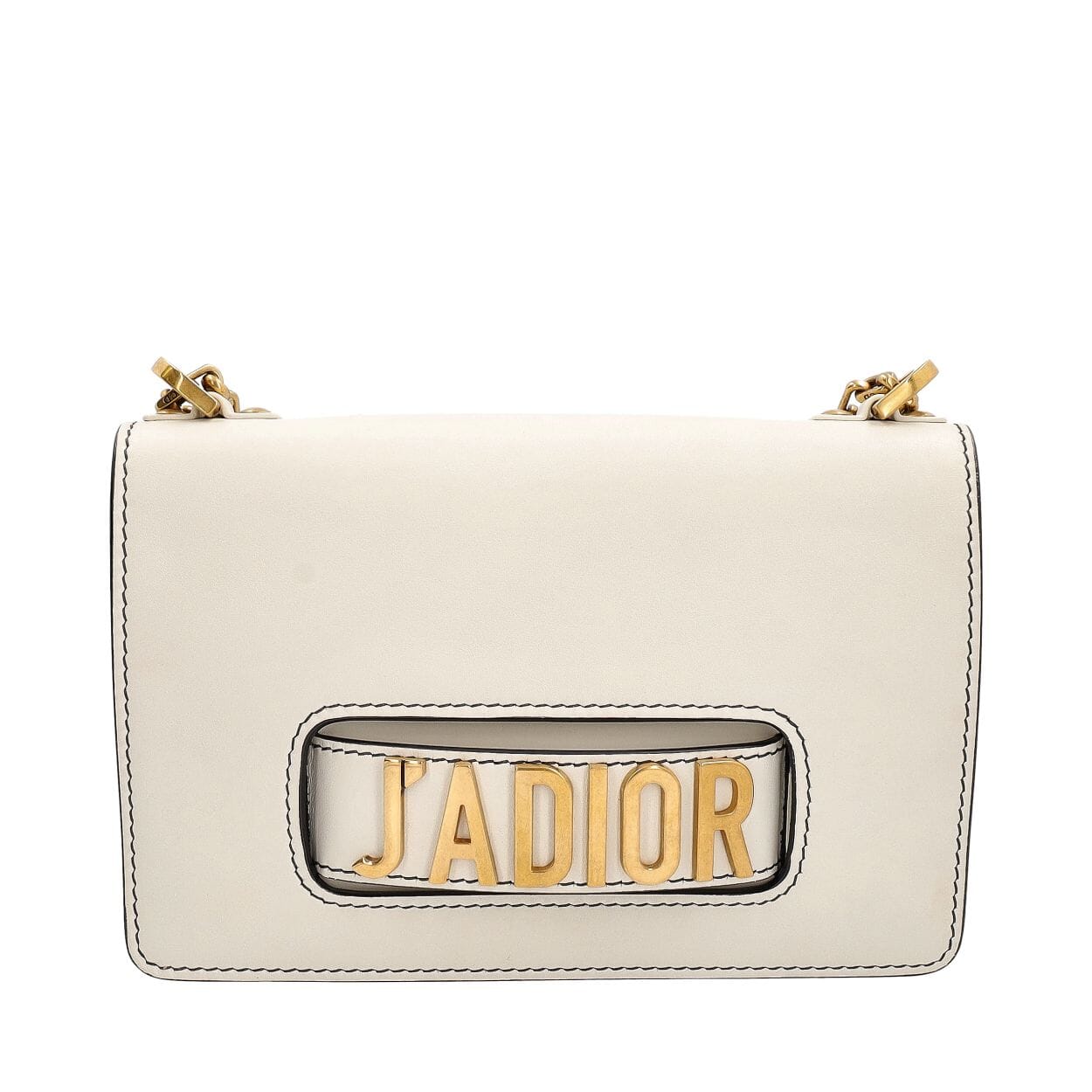 CHRISTIAN DIOR Leather J'Adior Shoulder Bag White | Luxity