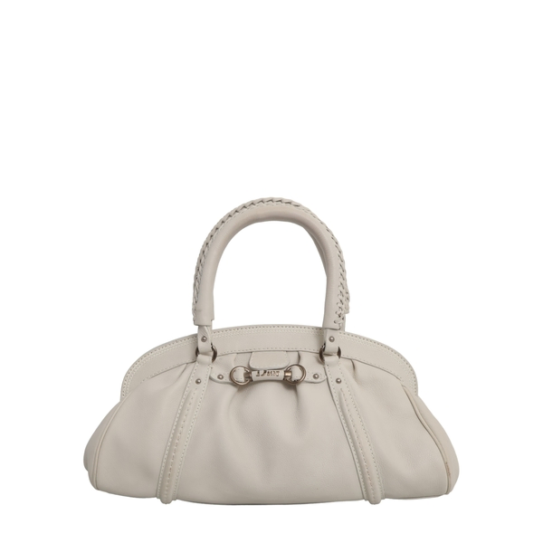 Vintage Leather My Dior Frame Shoulder Bag White