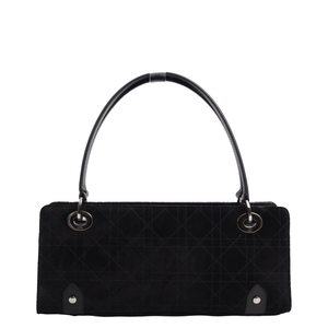 Suede Vintage Lady Dior East West Bag Black, view 4