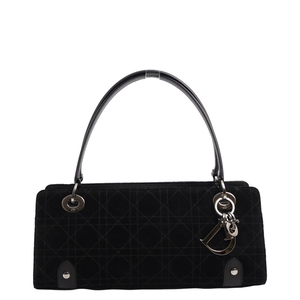 Suede Vintage Lady Dior East West Bag Black