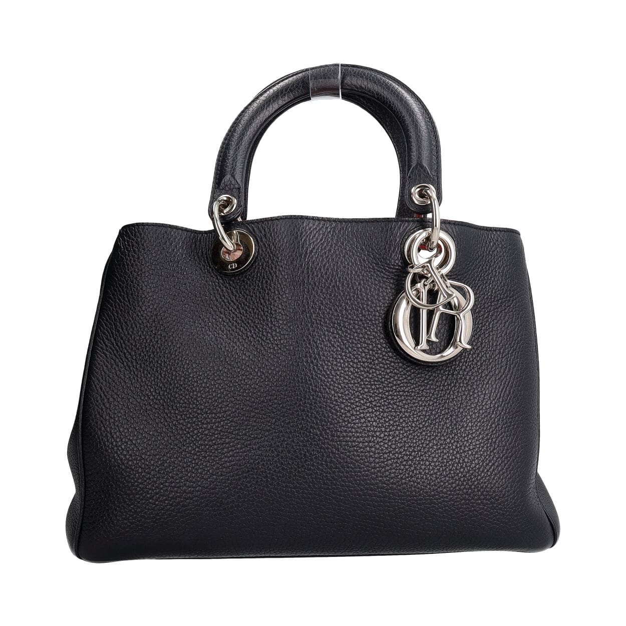 DIOR Leather Medium Diorissimo Tote Black | Luxity