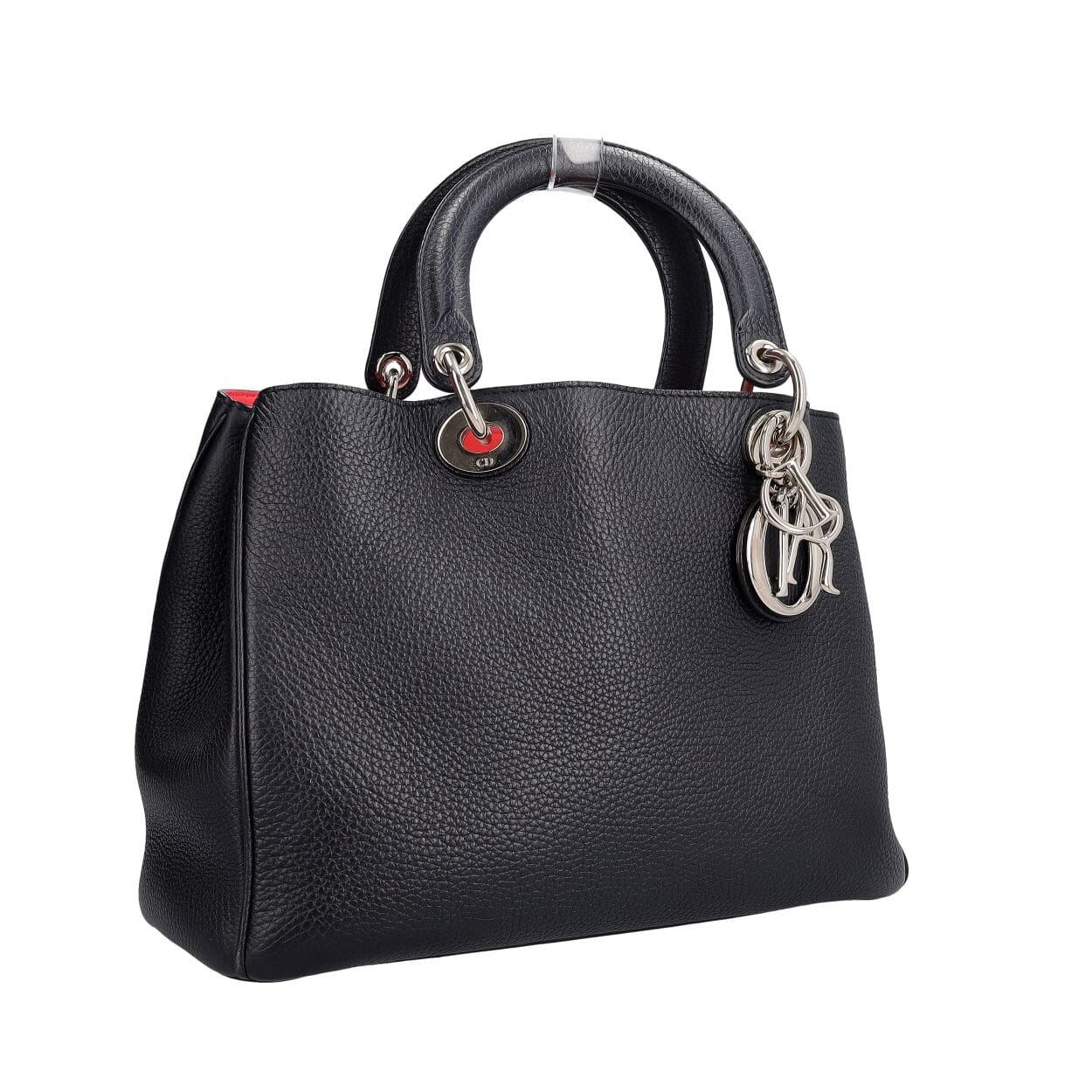 DIOR Leather Medium Diorissimo Tote Black | Luxity