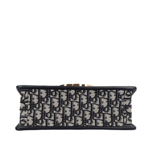 Oblique Jacquard 30 Montaigne Chain Bag Blue, view 7