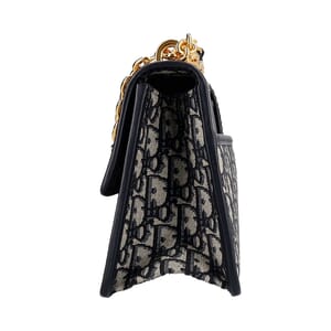 Oblique Jacquard 30 Montaigne Chain Bag Blue, view 6