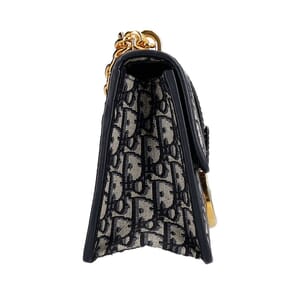 Oblique Jacquard 30 Montaigne Chain Bag Blue, view 4