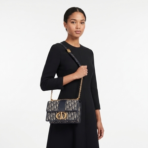 Oblique Jacquard 30 Montaigne Chain Bag Blue, view 9