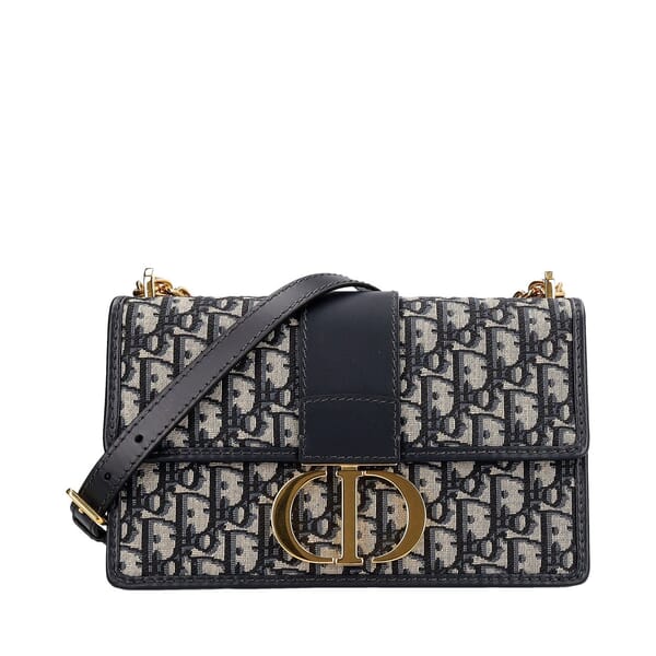 Oblique Jacquard 30 Montaigne Chain Bag Blue