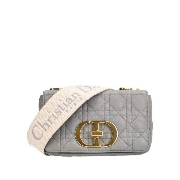Leather Cannage Small Caro Shoudler Bag Stone Grey