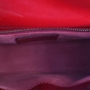 Patent Cannage Mini Lady Dior Cherry Red, view 8