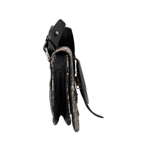 Oblique Saddle Messenger Pouch Beige/Black, view 5