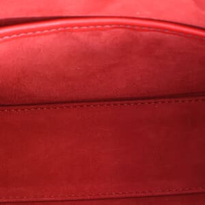 Leather J'Adior Flap Bag Red, view 7