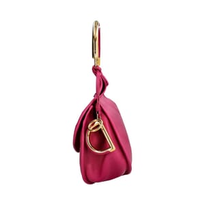 Leather Embellished Hobo Pink, view 5