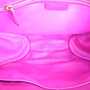 Leather Embellished Hobo Pink, view 7