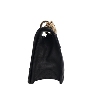 Leather Diorama Medium Shoulder Bag Black, view 5