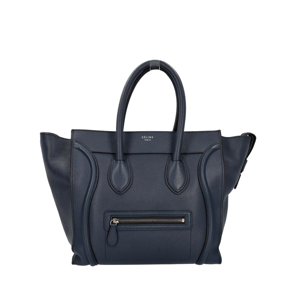 CELINE　バッグ　ネイビー CELINE Leather Luggage Mini Tote Blue | Luxity