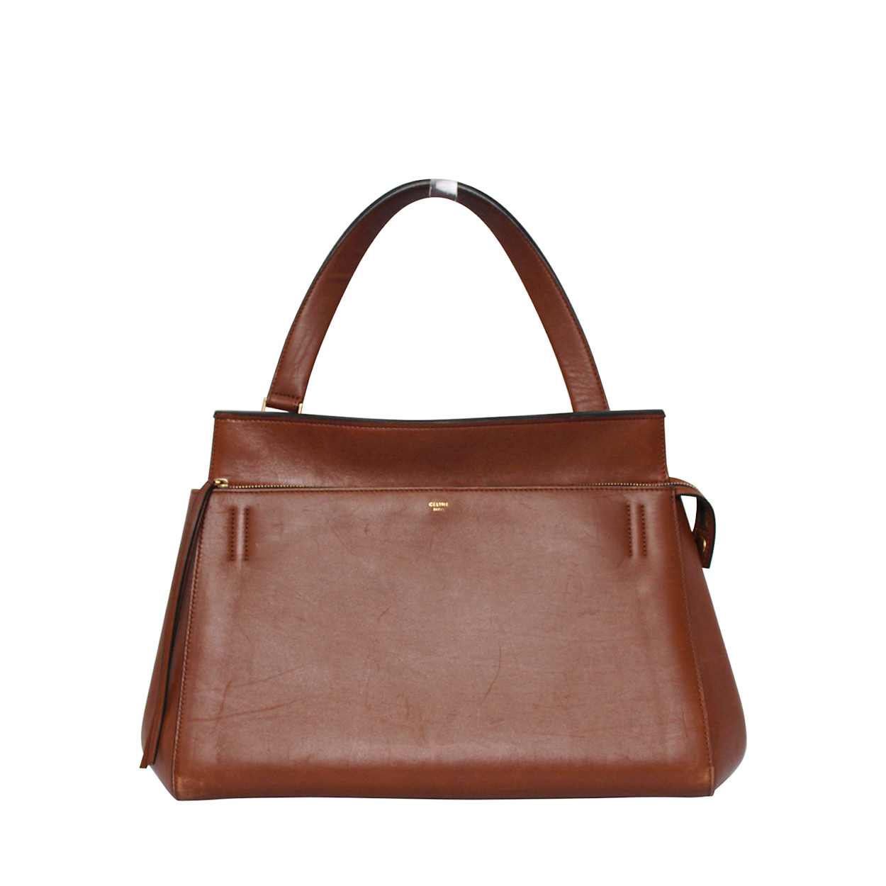 CELINE Leather Palmelato Tote Brown | Luxity