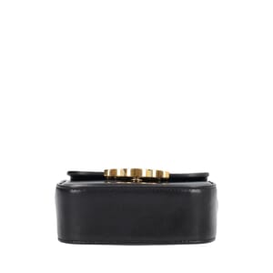Leather Triomphe Mini Crossbody Bag Black, view 6