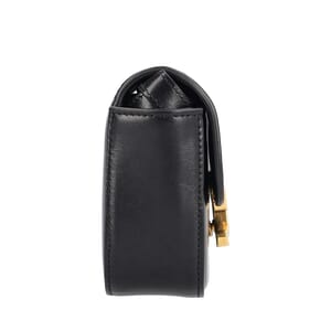Leather Triomphe Mini Crossbody Bag Black, view 5