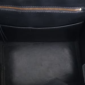 Leather Mini Tie Knot Tote Black/White, view 7