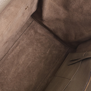 Leather Tie Knot Small Tote Olive Green, view 7